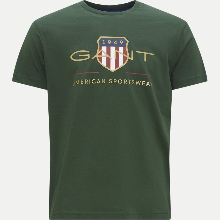 Gant T-shirts D2. ARCHIVE SHIELD SS T-SHIRT 2003099 STORM GREEN
